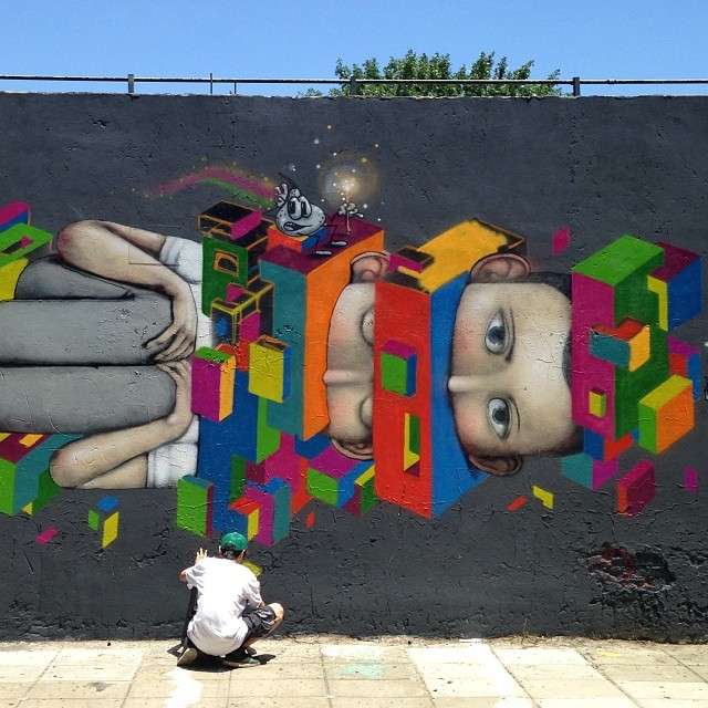 Seth globepainter’s art in Buenos Aires, Argentina