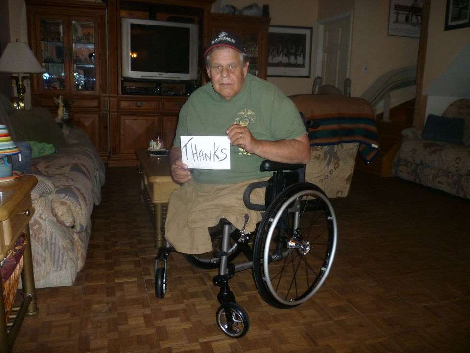 This old man’s wheelchair was broken at the Lowe’s Home Improvement Center, and employees decided to fix it for him