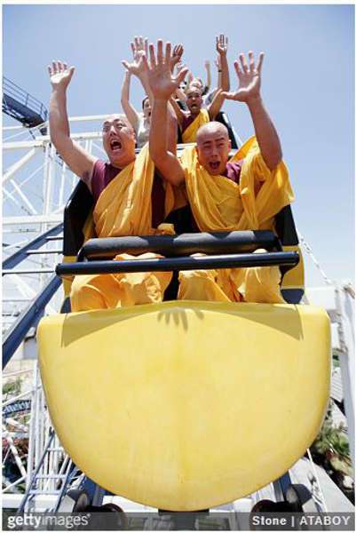 Happy monks