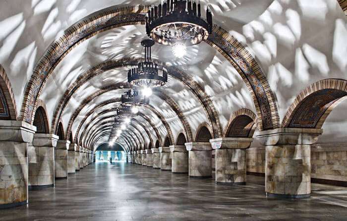 A metro station in Kyiv