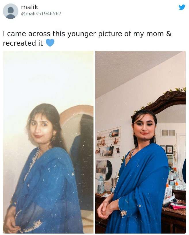 daughters recreating their moms pictures