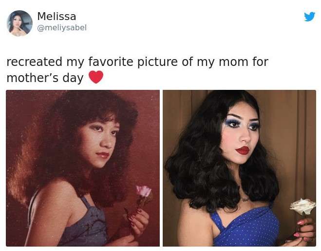daughters are recreating their moms pictures