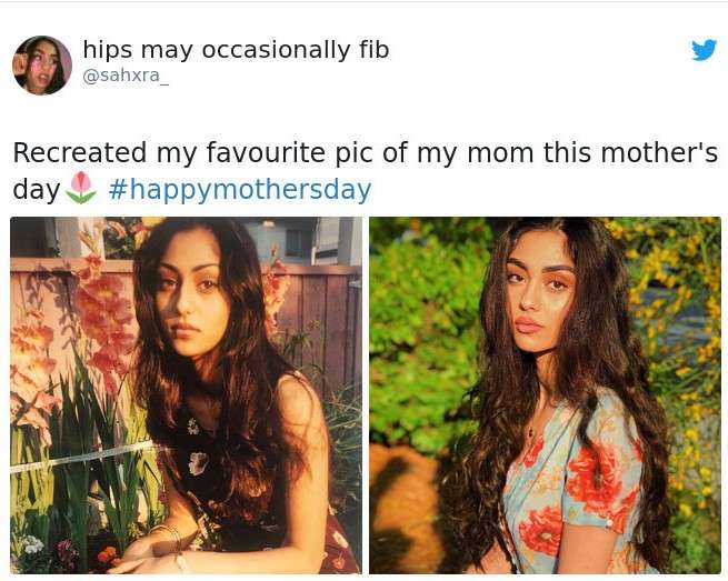 daughter's are recreating their mom's pictures with their father's help