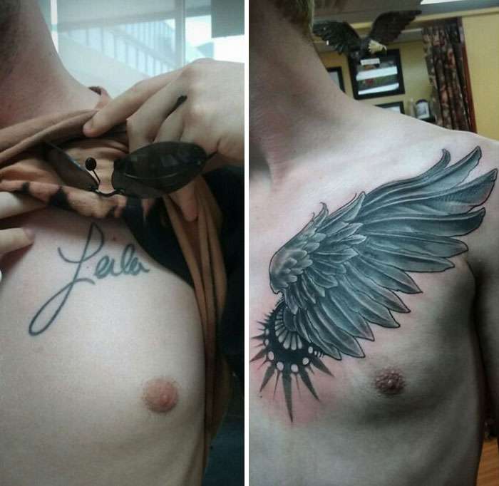 ex name tattoo cover up