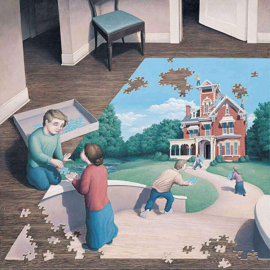 optical illusion painting