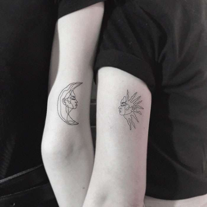 tattoo ideas for men,matching tattoos,couple tattoos,tattoo matching couples,sun and moon tattoo,tattoos on the ankle
