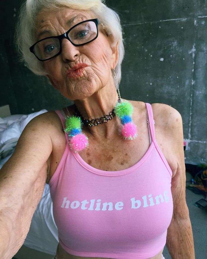 bad granny,trendy instagram baddie outfits,old grandma clothes,old grama,how old is granny