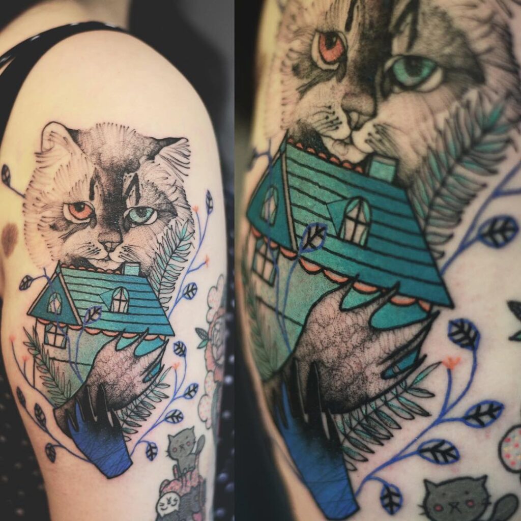 tattoo ideas cat,black leopard tattoo,portrait dog tattoo,cats customs tattoo,pet portrait tattoo