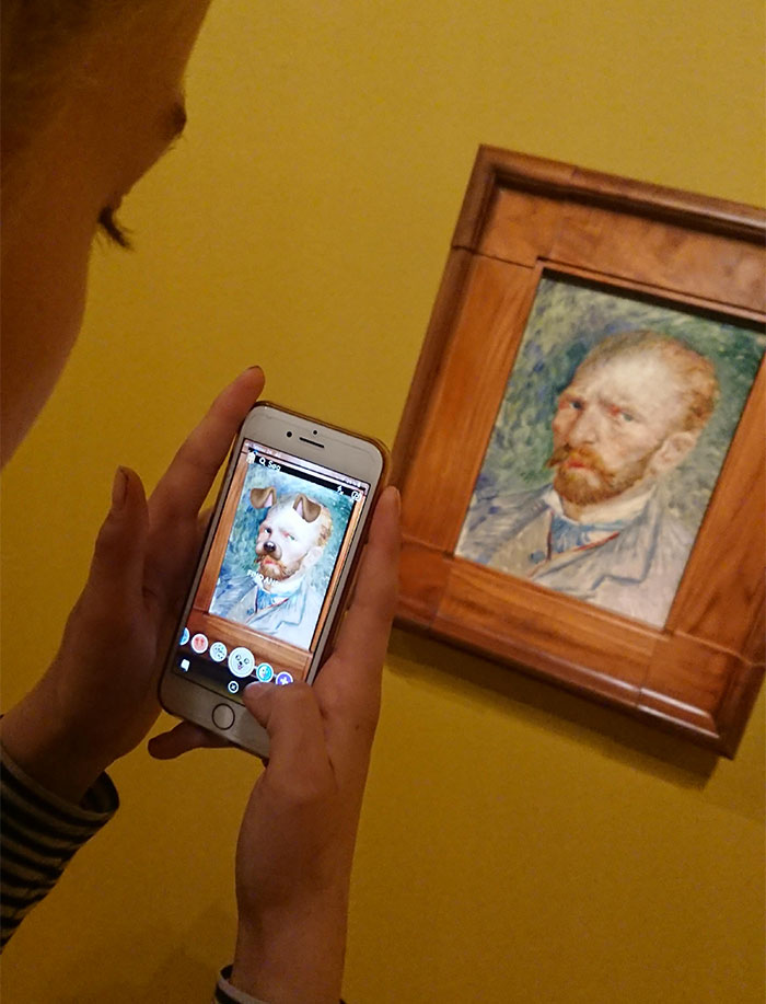 My daughter a Van Gogh exhibition