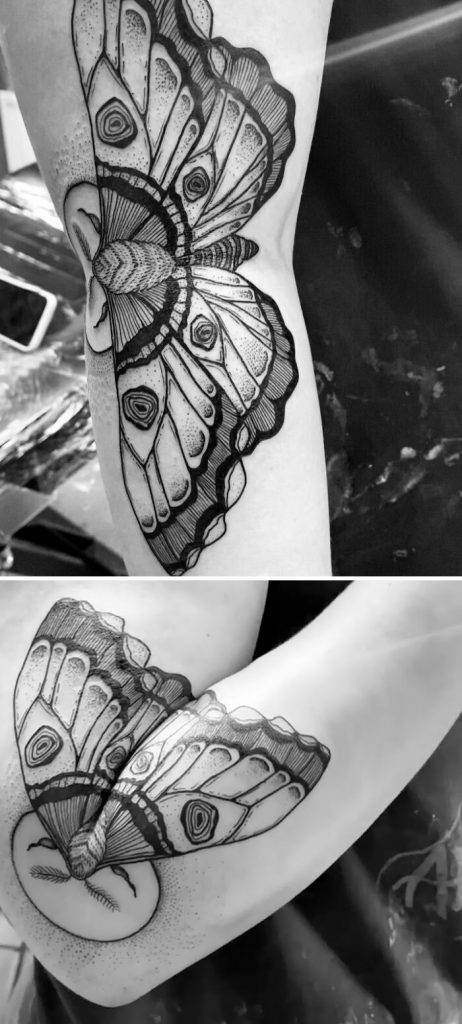 Amazing moving butterfly tattoo