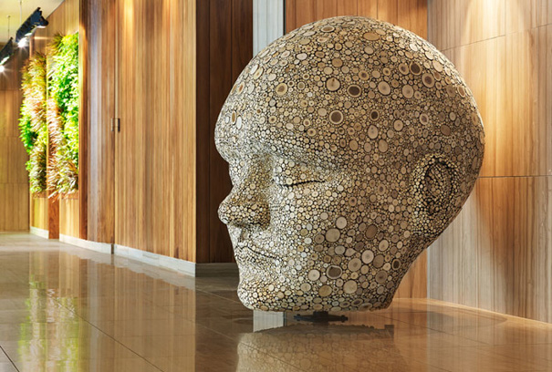 human head olga ziemska sculpture